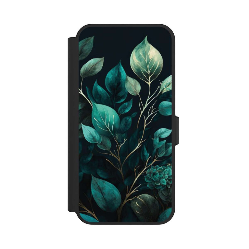 Galaxy S24 FE NIVOflip Eucalyptus Fond Sombre avec IA