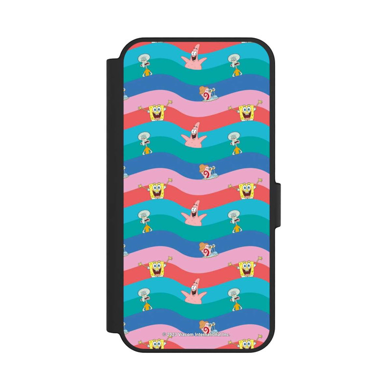 Galaxy S24 FE NIVOflip Spongebob Freunde Bunte Wellen