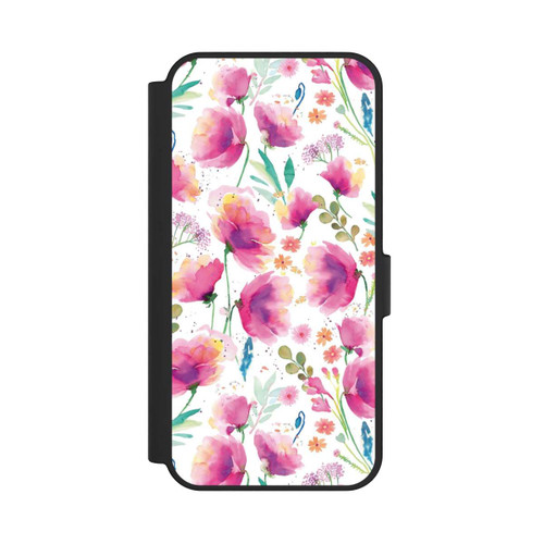 Samsung Galaxy S24 FE 5G NIVOflip Abstrakte Mohnblumen aquarell