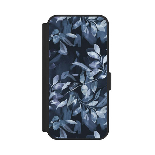 Samsung Galaxy S24 FE 5G NIVOflip Aquarelle Feuilles Mystiques Marine