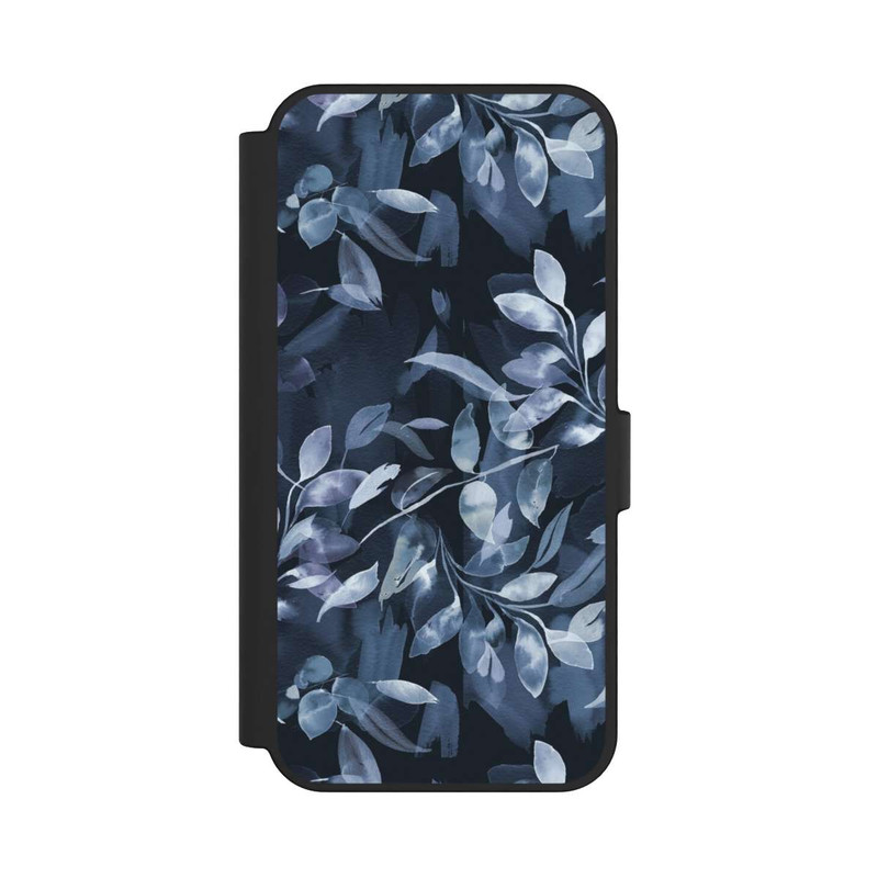 Galaxy S24 FE NIVOflip Aquarelle Feuilles Mystiques Marine