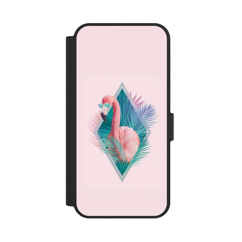 Galaxy S24 FE NIVOflip Feuilles tropicales Flamant
