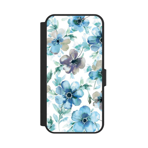 Samsung Galaxy S24 FE 5G NIVOflip Blaues Blumenmuster Trendy