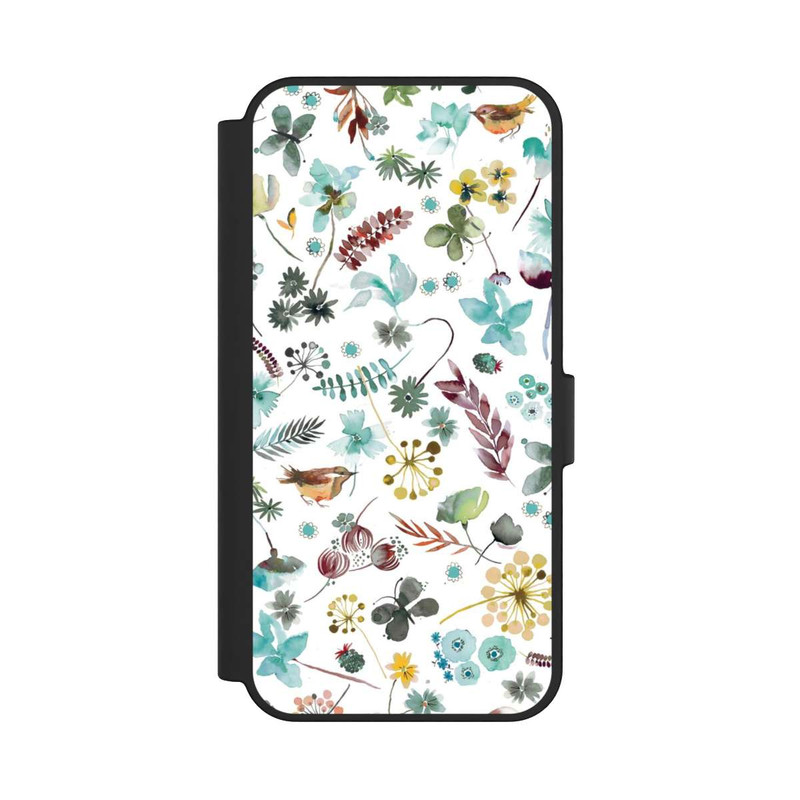 Galaxy S24 FE NIVOflip Botanischer Schmetterling Natur Blau
