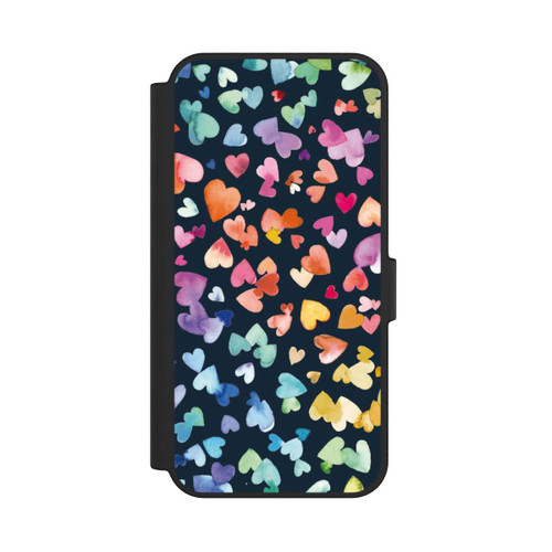 Samsung Galaxy S24 FE 5G NIVOflip Valentinstag Herzen Schwarz