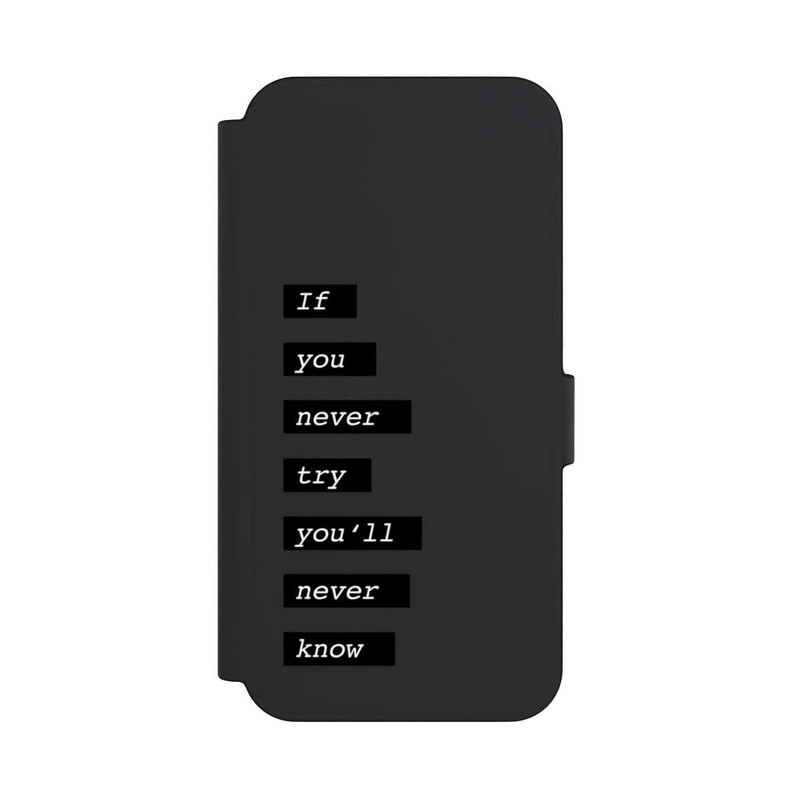Galaxy S24 FE NIVOflip If You Try Black Transparent
