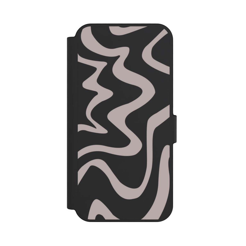 Galaxy S24 FE NIVOflip Trendy Lines Brown Transparent