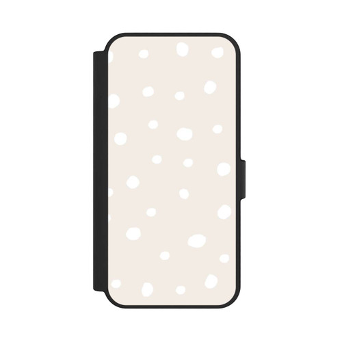 Samsung Galaxy S24 FE 5G NIVOflip Motif à Pois Beiges et Blancs