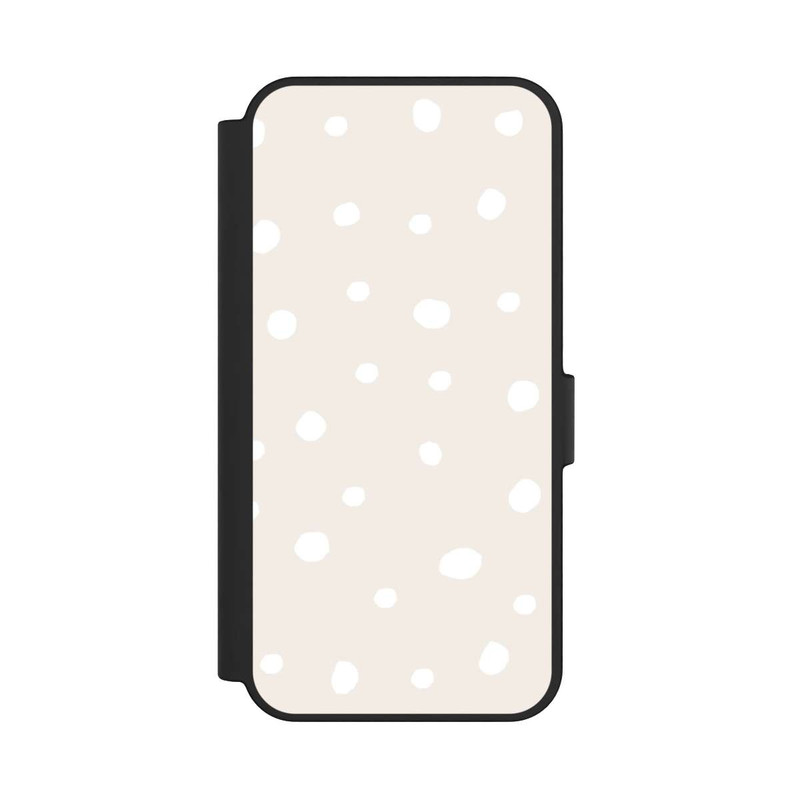 Galaxy S24 FE NIVOflip Punktmuster Braun Weiß