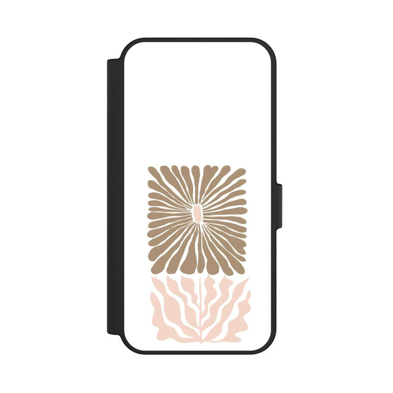 Galaxy S24 FE NIVOflip Eckige Blume Hellbraun