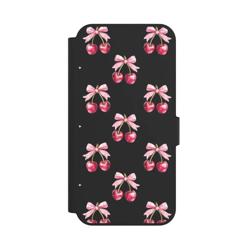Samsung Galaxy S24 FE 5G NIVOflip Motif Nœud Cerise transparent avec IA