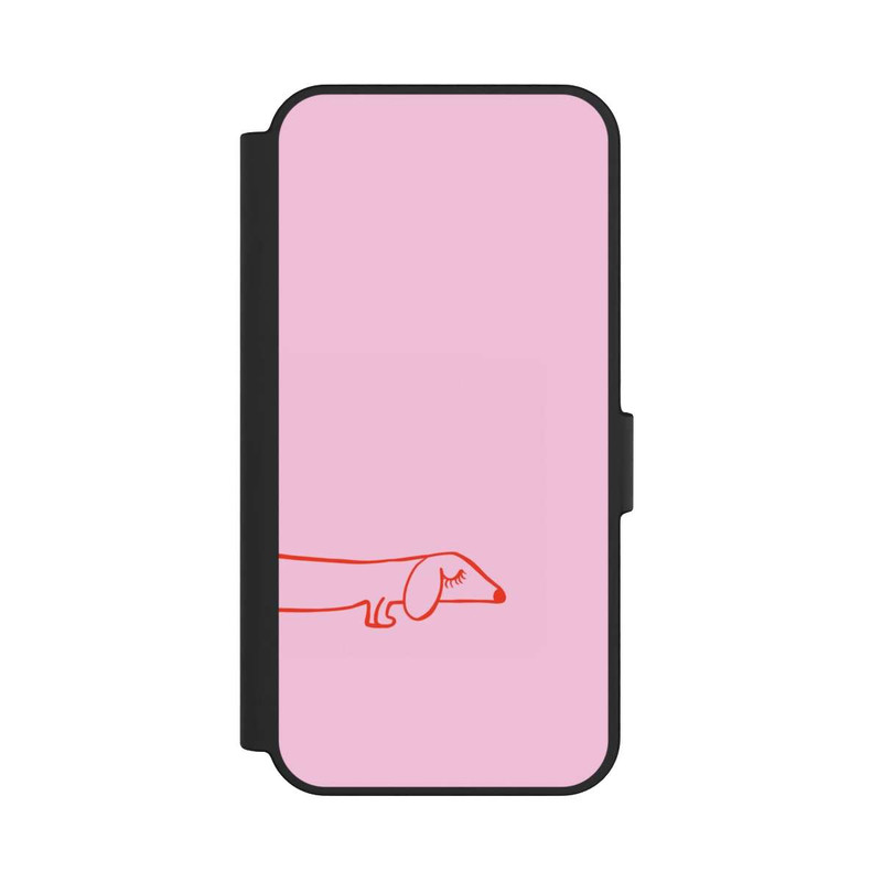 Galaxy S24 FE NIVOflip Dachshund Illustration Pink