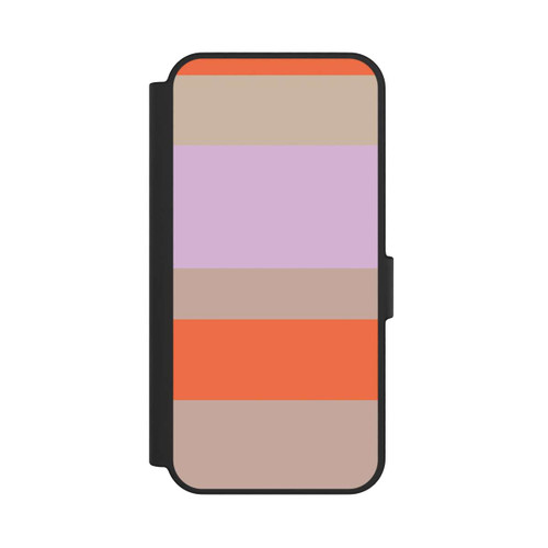 Samsung Galaxy S24 FE 5G NIVOflip Moca Lila Orange Stripes