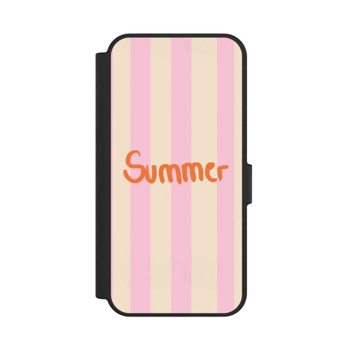 Samsung Galaxy S24 FE 5G NIVOflip Summer- Rosa und Orange Streifen Hintergrund