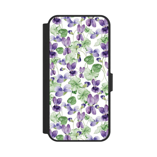 Samsung Galaxy S24 FE 5G NIVOflip Purple Wildflowers Pattern Watercolor