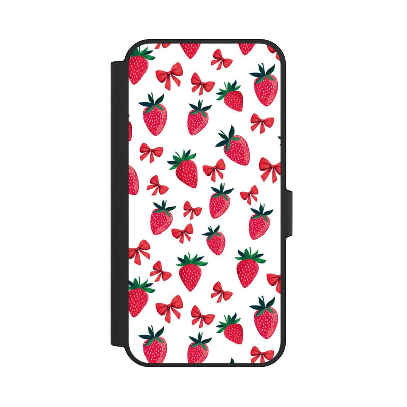 Galaxy S24 FE NIVOflip Erdbeer Herz Muster Schleifen Rot