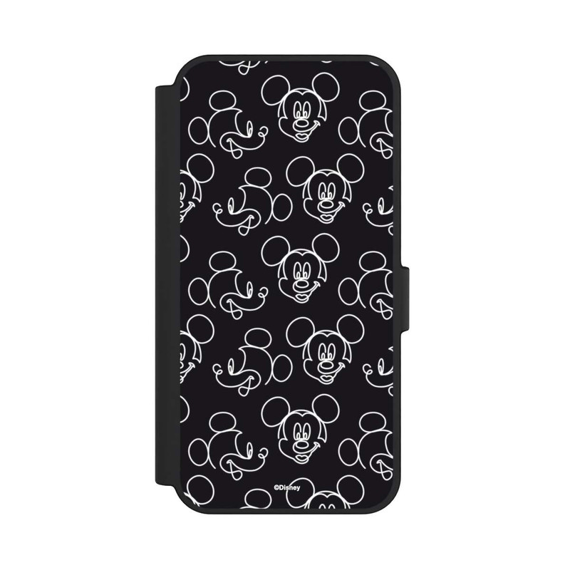 Galaxy S24 FE NIVOflip Disney Mickey Faces Black Line Art Pattern