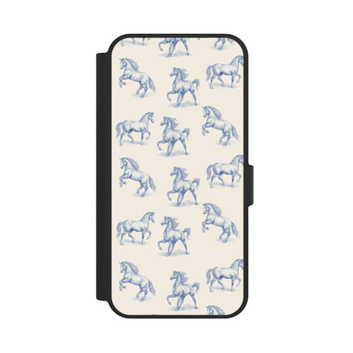Samsung Galaxy S24 FE 5G NIVOflip Horses Pattern Toile de Jouy mit KI