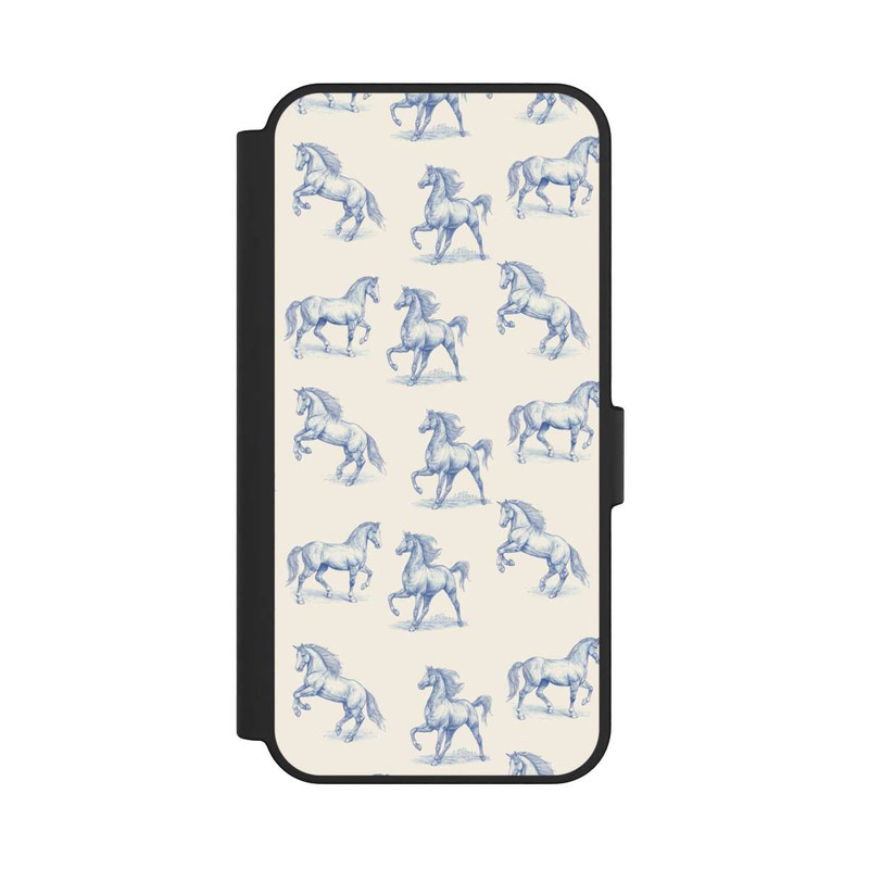 Galaxy S24 FE NIVOflip Horses Pattern Toile de Jouy mit KI