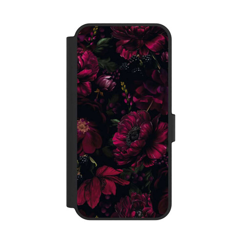 Samsung Galaxy S24 FE 5G NIVOflip Dunkle Rote Blumen Liebe