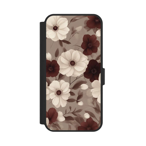 Samsung Galaxy S24 FE 5G NIVOflip Negative Flower Bordeaux White with AI