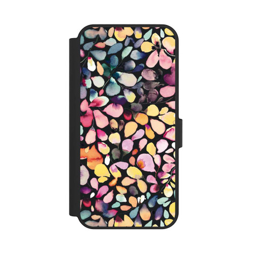 Samsung Galaxy S24 FE 5G NIVOflip Eucalyptus Watercolor Leaves Black