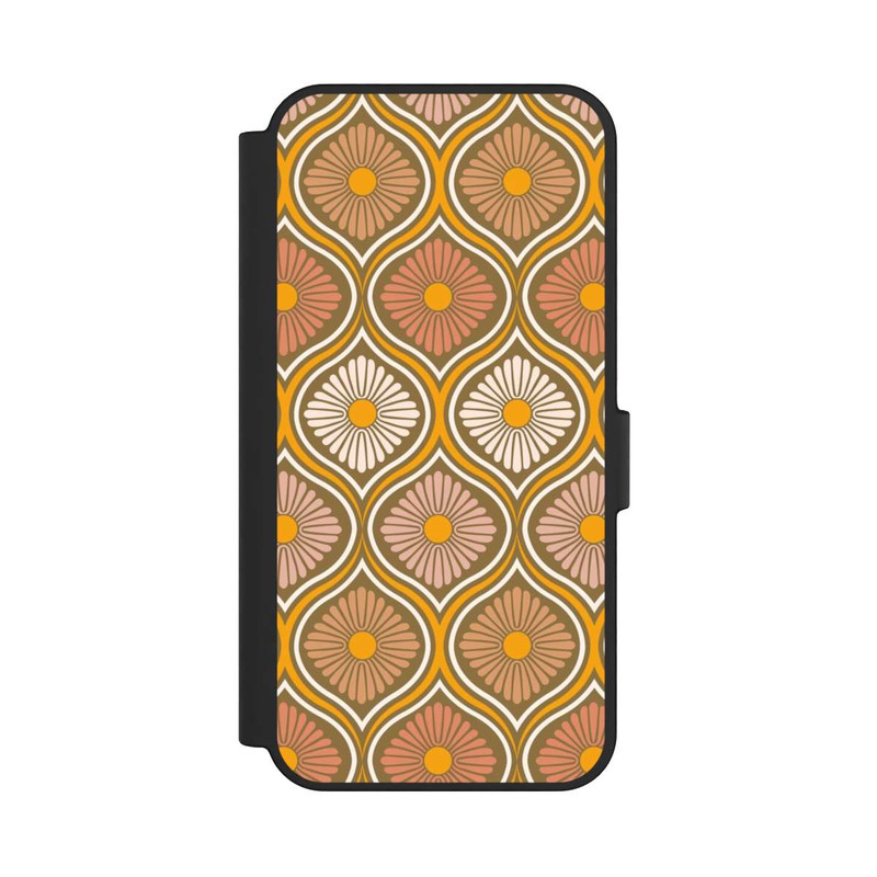 Galaxy S24 FE NIVOflip Groovy 70s Retro Mid-Century Daisy Flowers