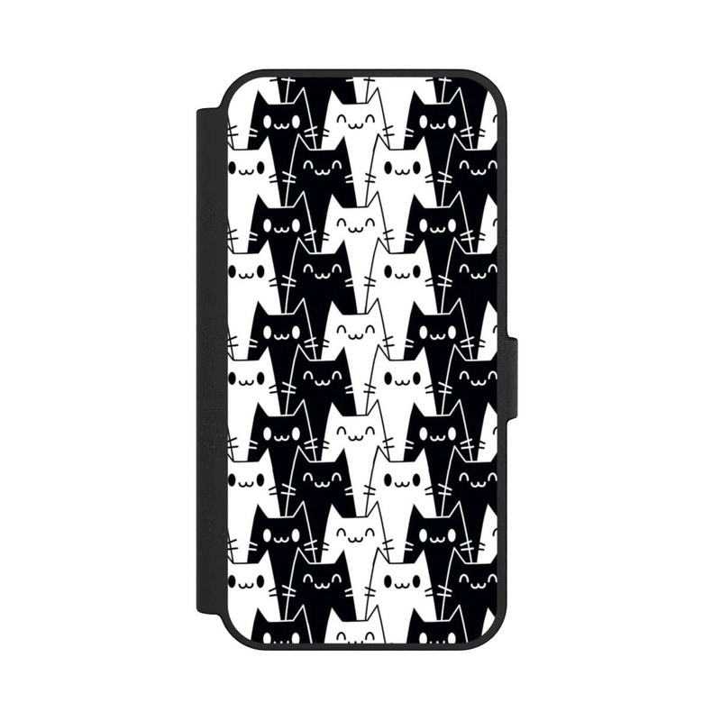 Galaxy S24 FE NIVOflip Papier Peint Chat Noir Blanc