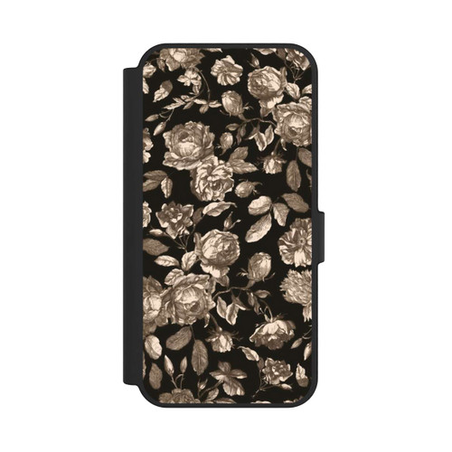Samsung Galaxy S24 FE 5G NIVOflip Leinwand dunkle Blumen