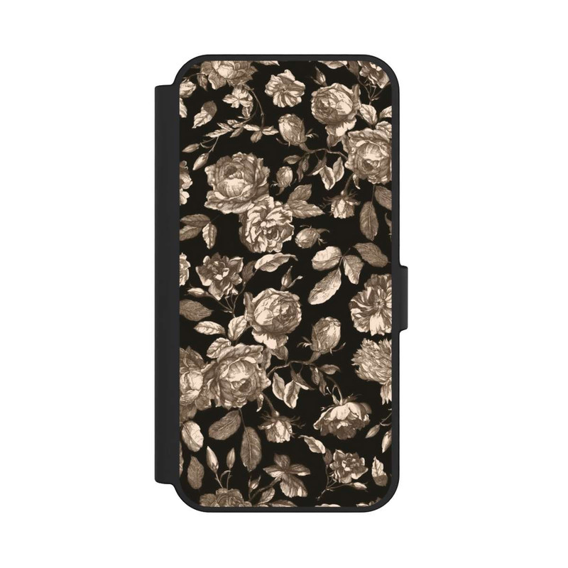 Galaxy S24 FE NIVOflip Leinwand dunkle Blumen