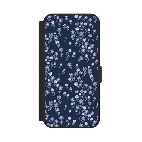 Samsung Galaxy S24 FE 5G NIVOflip Dark Blue Floral Theme