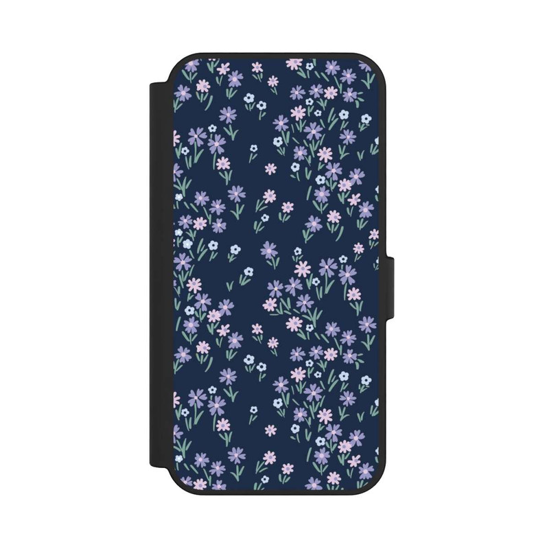 Galaxy S24 FE NIVOflip Thème Floral Bleu Foncé