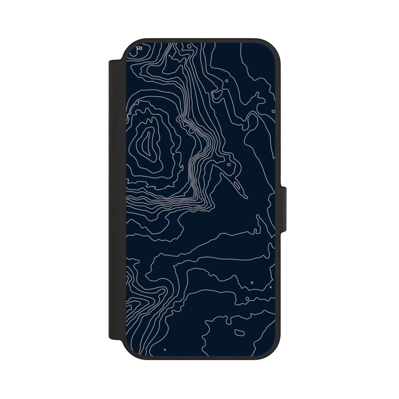Galaxy S24 FE NIVOflip Lignes de Contour de Montagne Sombres