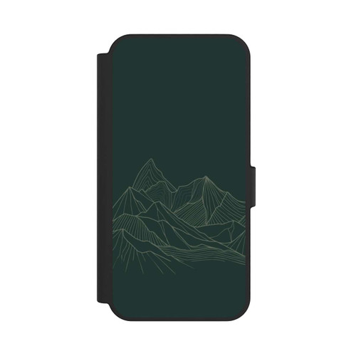 Samsung Galaxy S24 FE 5G NIVOflip Berg Line Art Grün