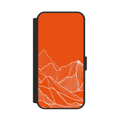 Samsung Galaxy S24 FE 5G NIVOflip Höhenlinien Berg Orange
