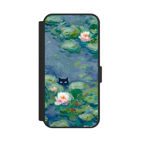 Samsung Galaxy S24 FE 5G NIVOflip Katze im Teich Gemälde