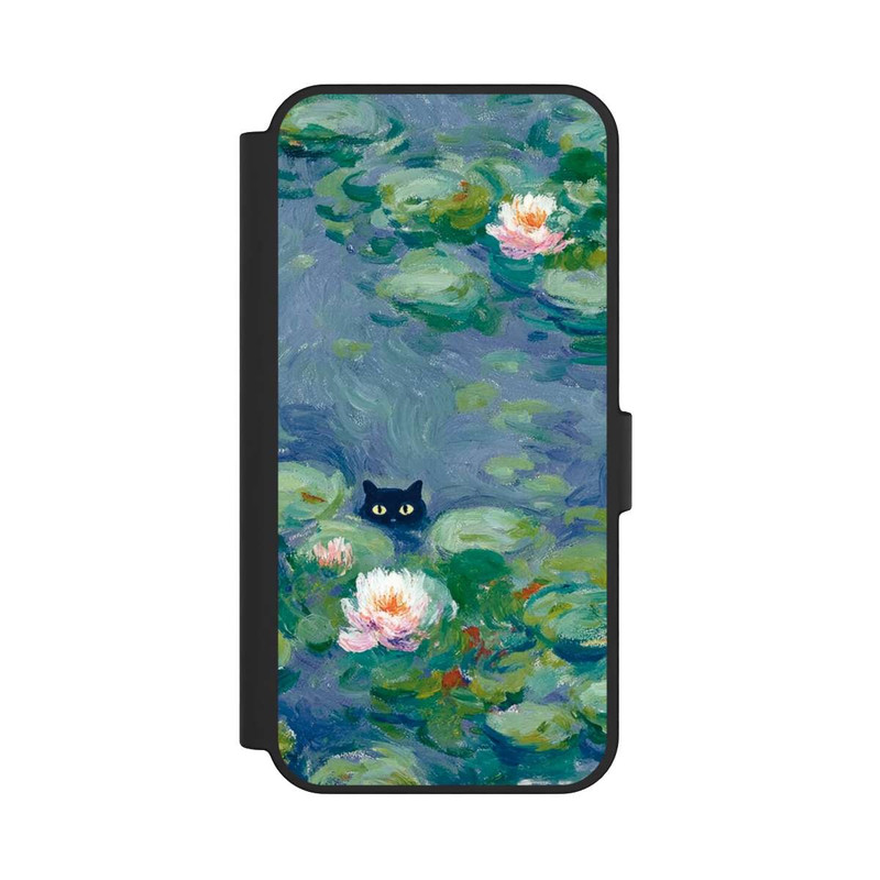 Galaxy S24 FE NIVOflip Katze im Teich Gemälde