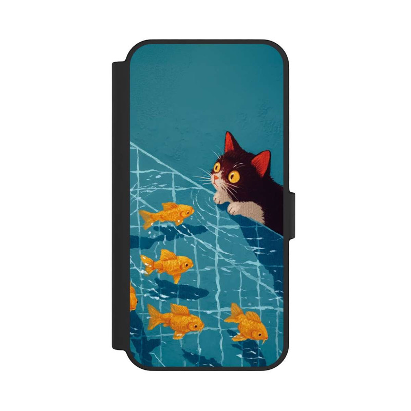 Galaxy S24 FE NIVOflip Die Katze im Pool mit KI