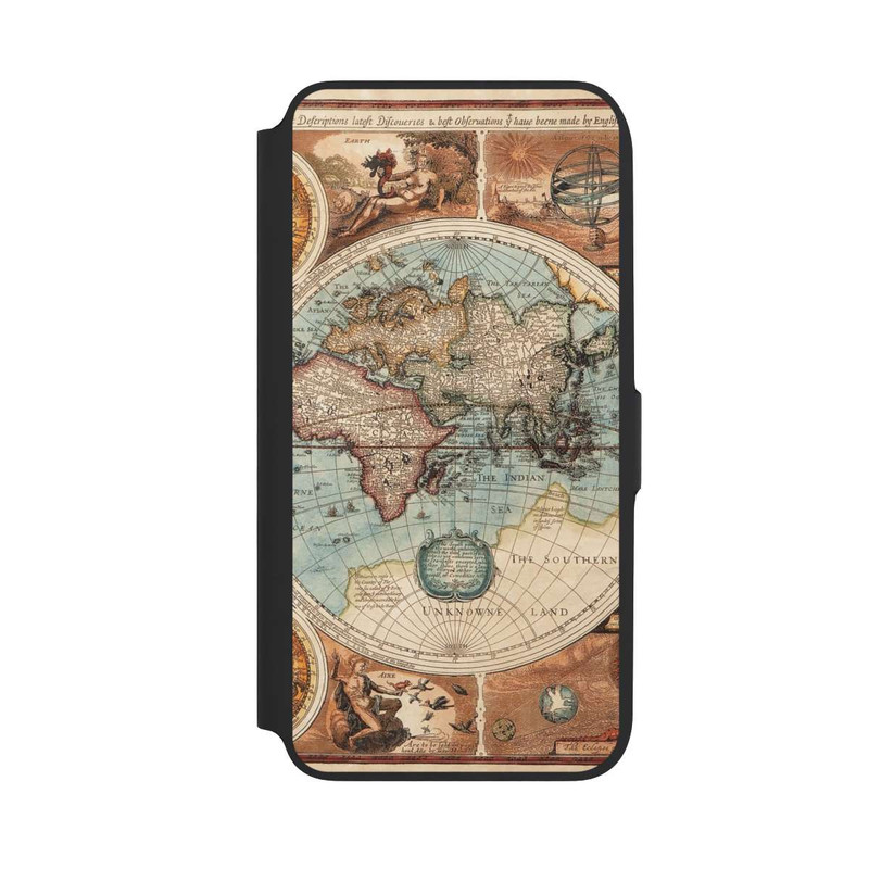 Galaxy A16 5G NIVOflip Vintage Weltkarte