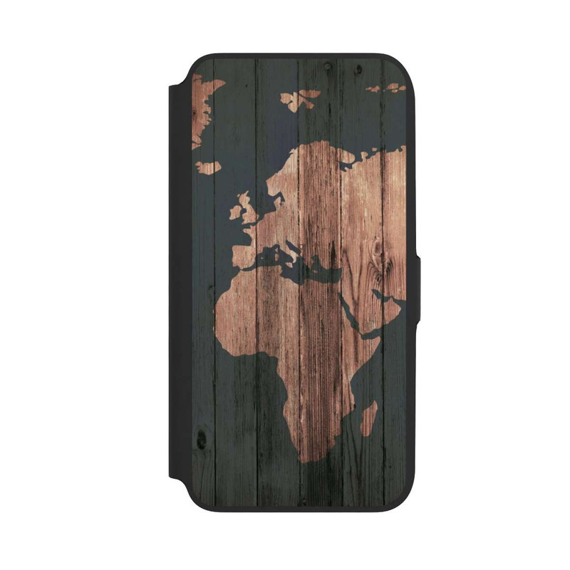 Galaxy A16 5G NIVOflip Wooden World Map