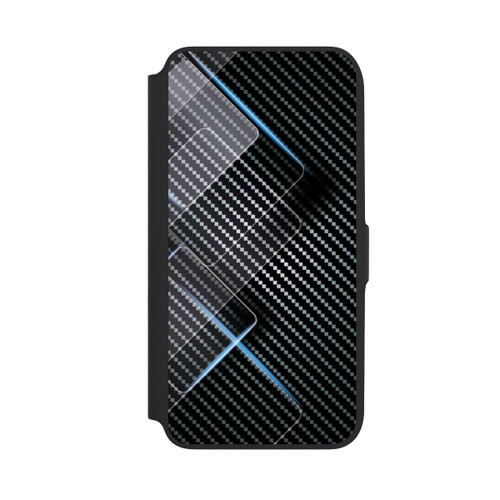 Samsung Galaxy A16 5G NIVOflip Blaue Linien auf Karbon