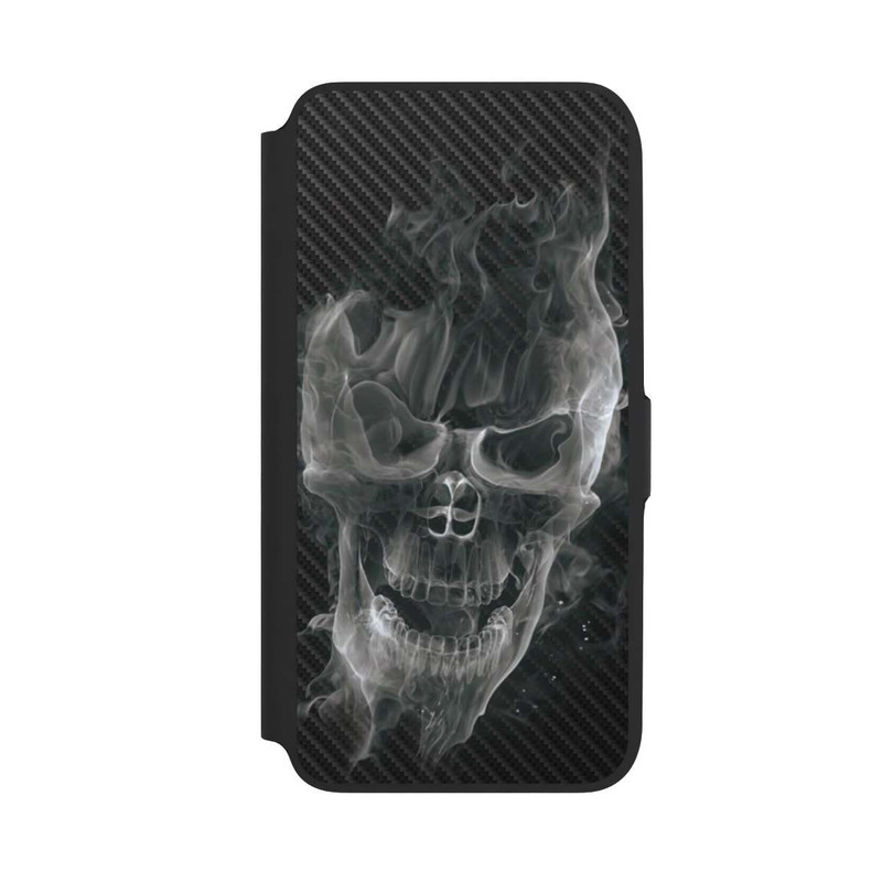 Galaxy A16 5G NIVOflip rauchender Totenkopf Carbon