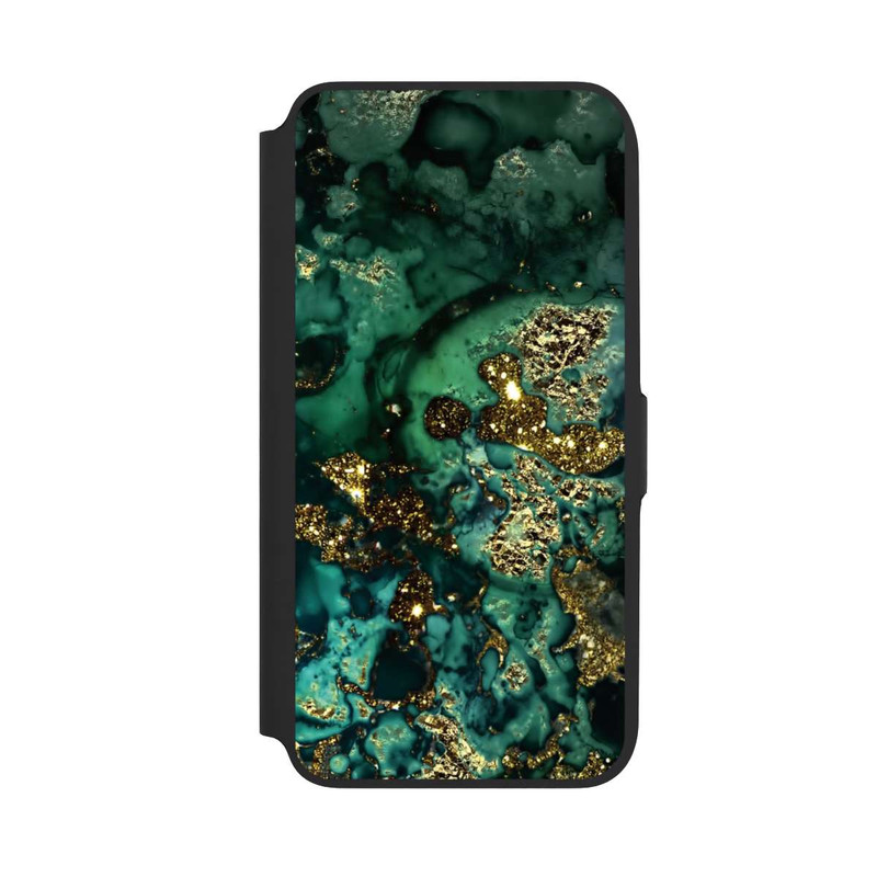 Galaxy A16 5G NIVOflip Cyan Glitzer Marmorlook