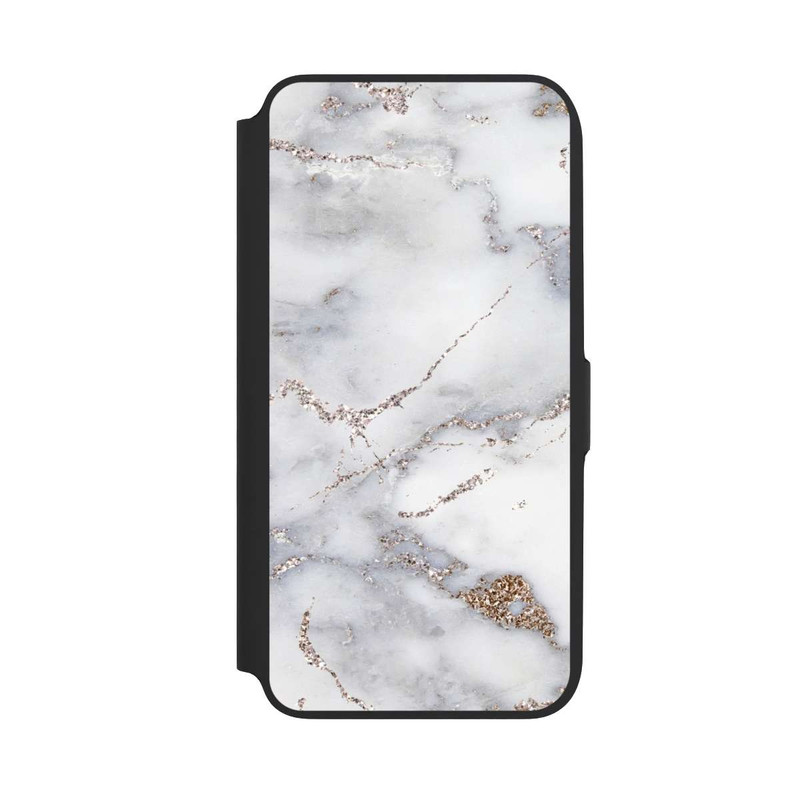 Galaxy A16 5G NIVOflip Silberglitzer Marmorlook