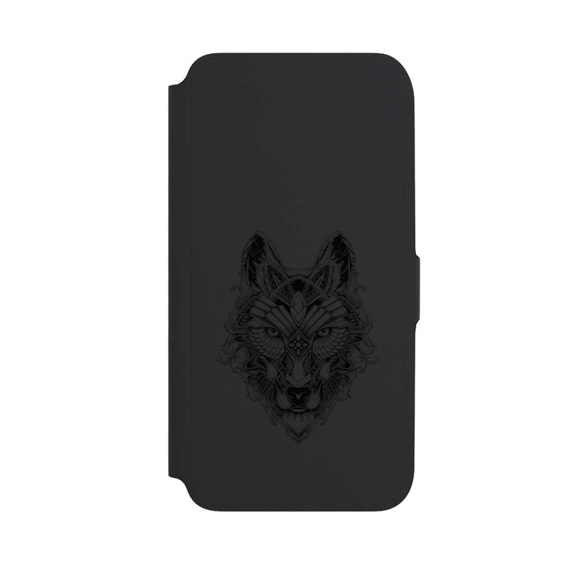 Galaxy A16 5G NIVOflip Wolf Mandala ohne Hintergrund