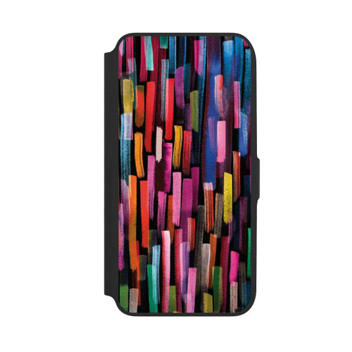 Samsung Galaxy A16 5G NIVOflip Bunte Pinselstriche schwarz