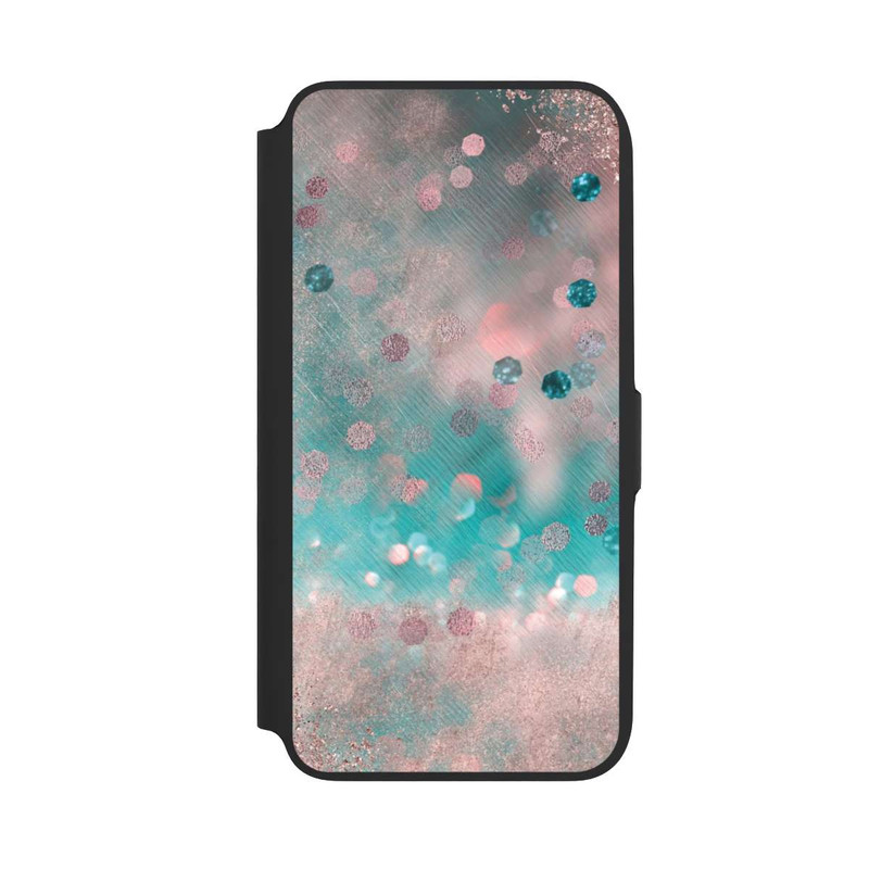 Galaxy A16 5G NIVOflip Türkis-glamouröser Glitzerlook