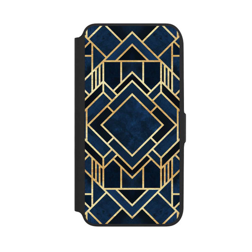 Samsung Galaxy A16 5G NIVOflip Kunst Deko Blau Golddruck