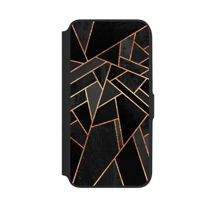 Galaxy A16 5G NIVOflip Schwarze Nacht Gold Druck