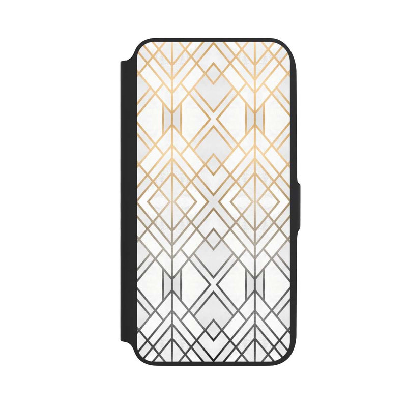 Galaxy A16 5G NIVOflip Gold und Grauer Geo Golddruck